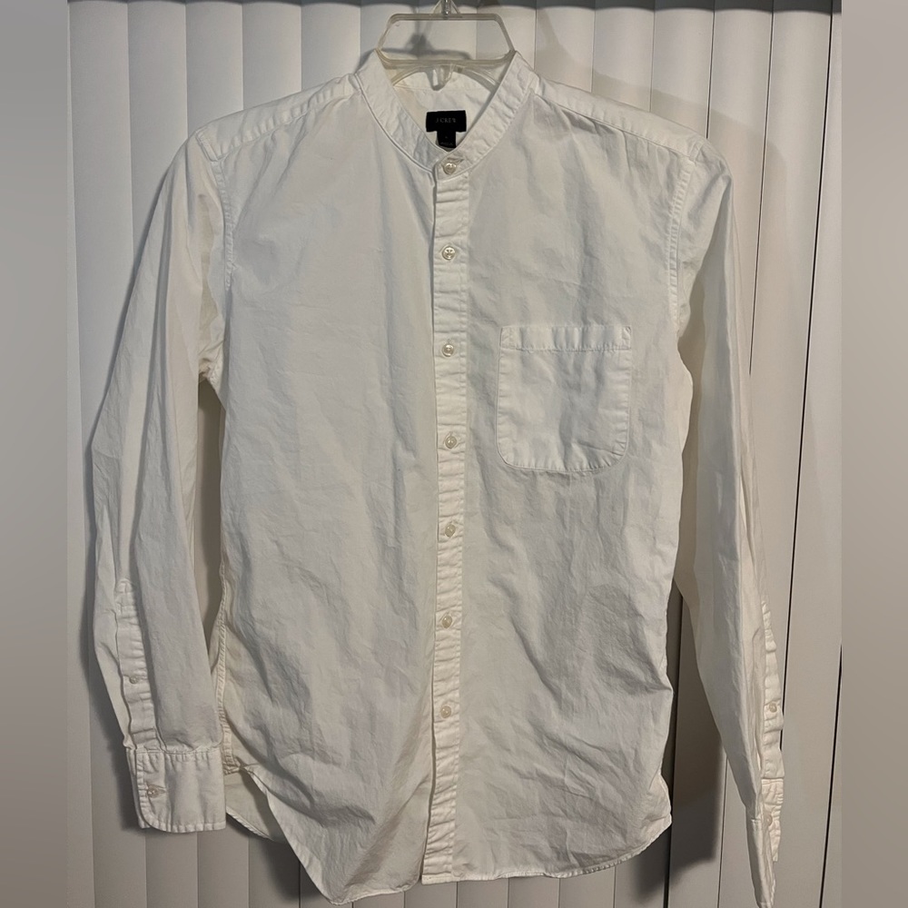 J.Crew Men’s Band Collar Button Down, S